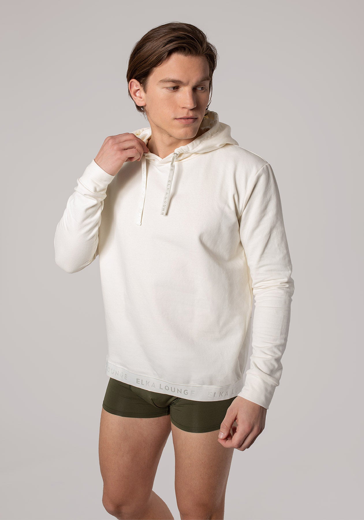 Men sweatshirt organic cotton Offwhite - regular