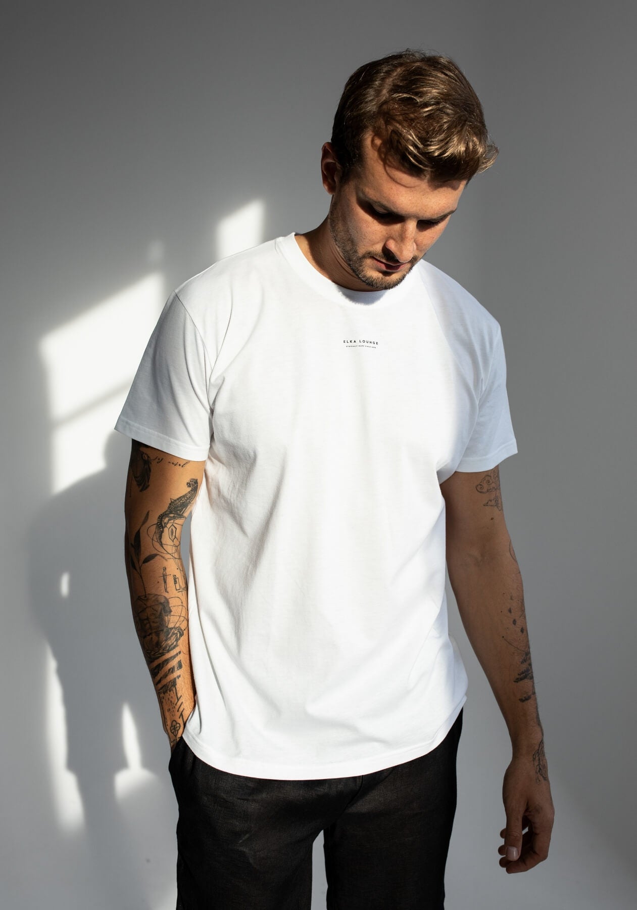 Men T-shirt Optical white regular