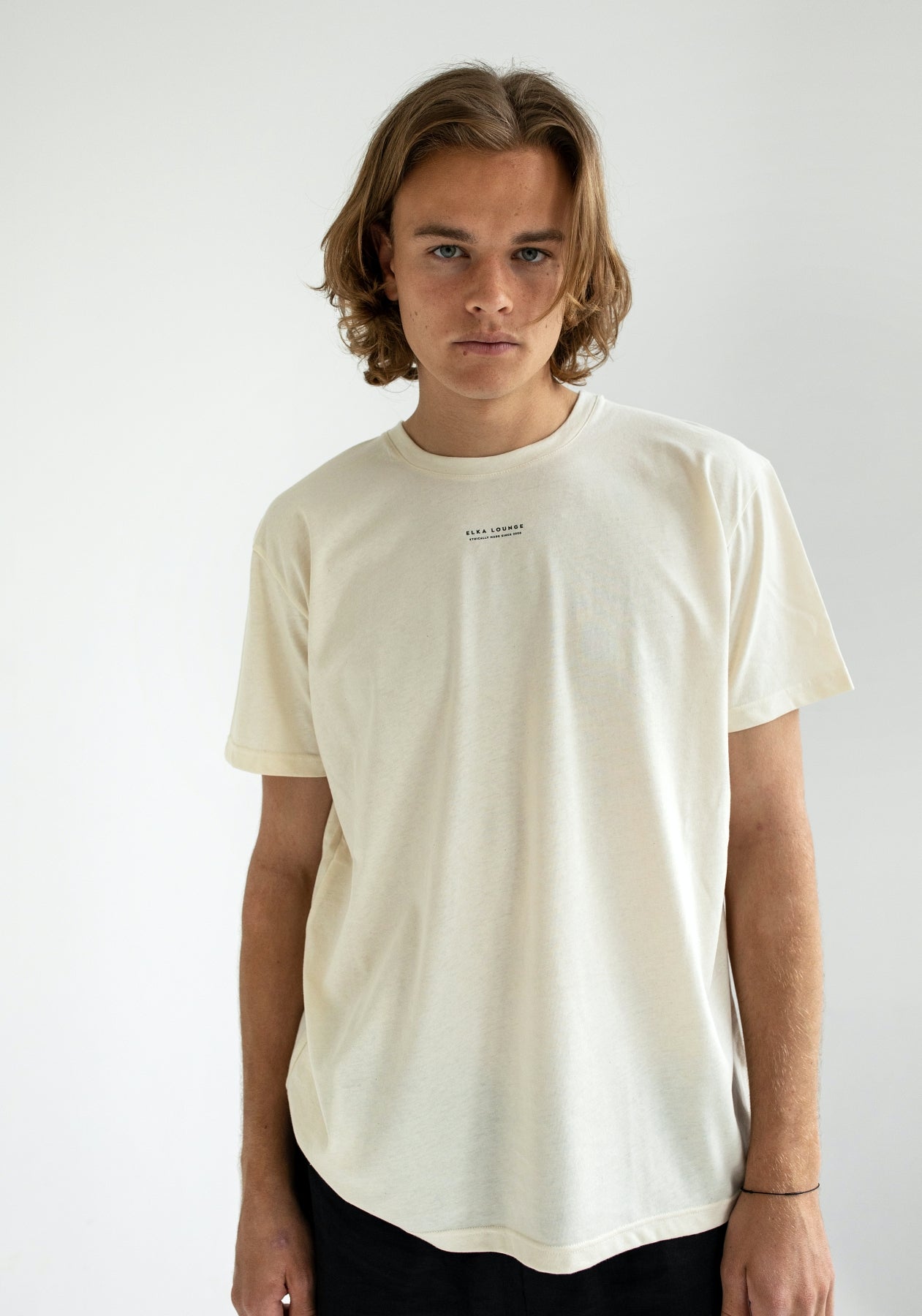 Men T-shirt Offwhite-natural regular
