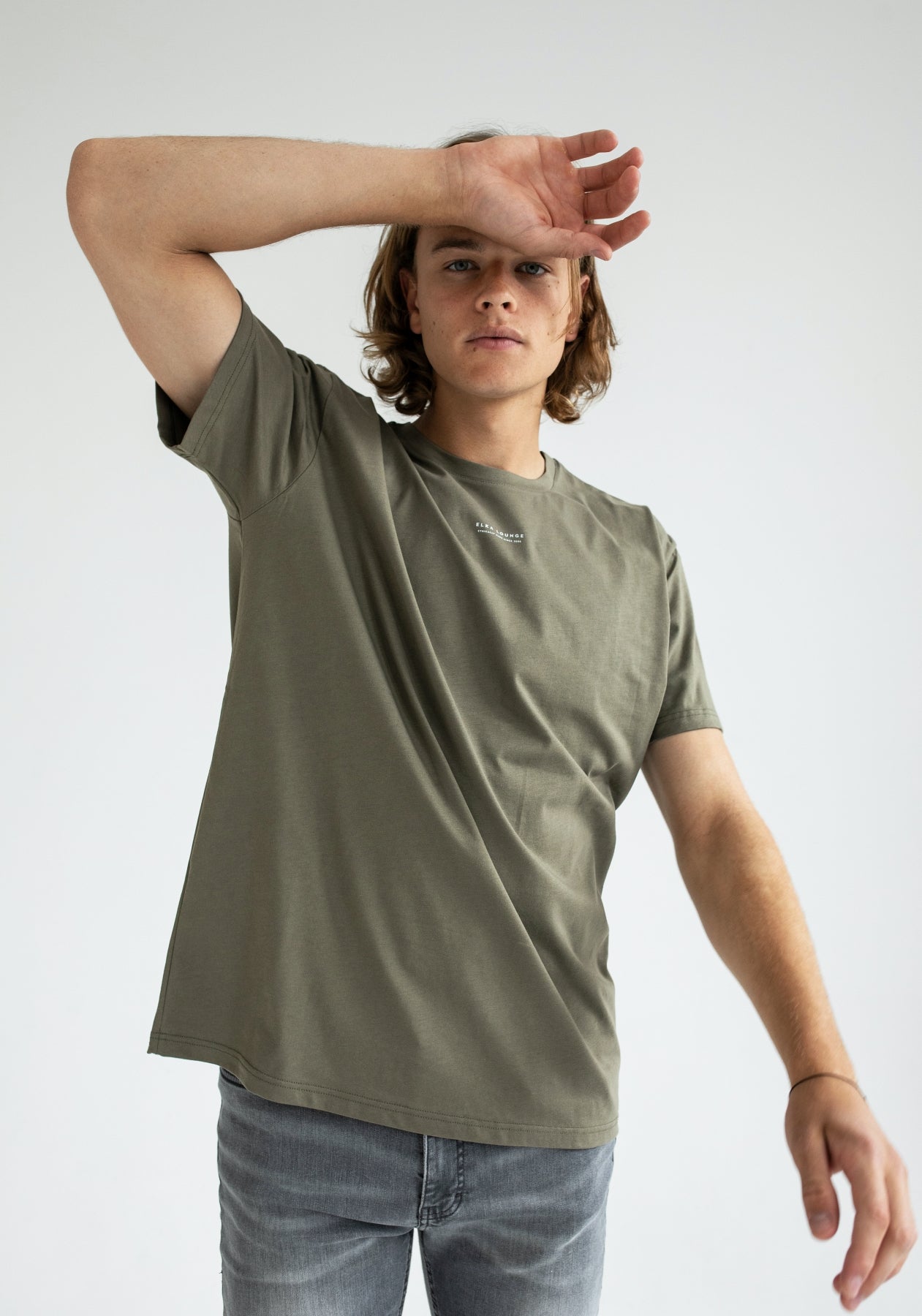 Men T-shirt Burnt olive regular