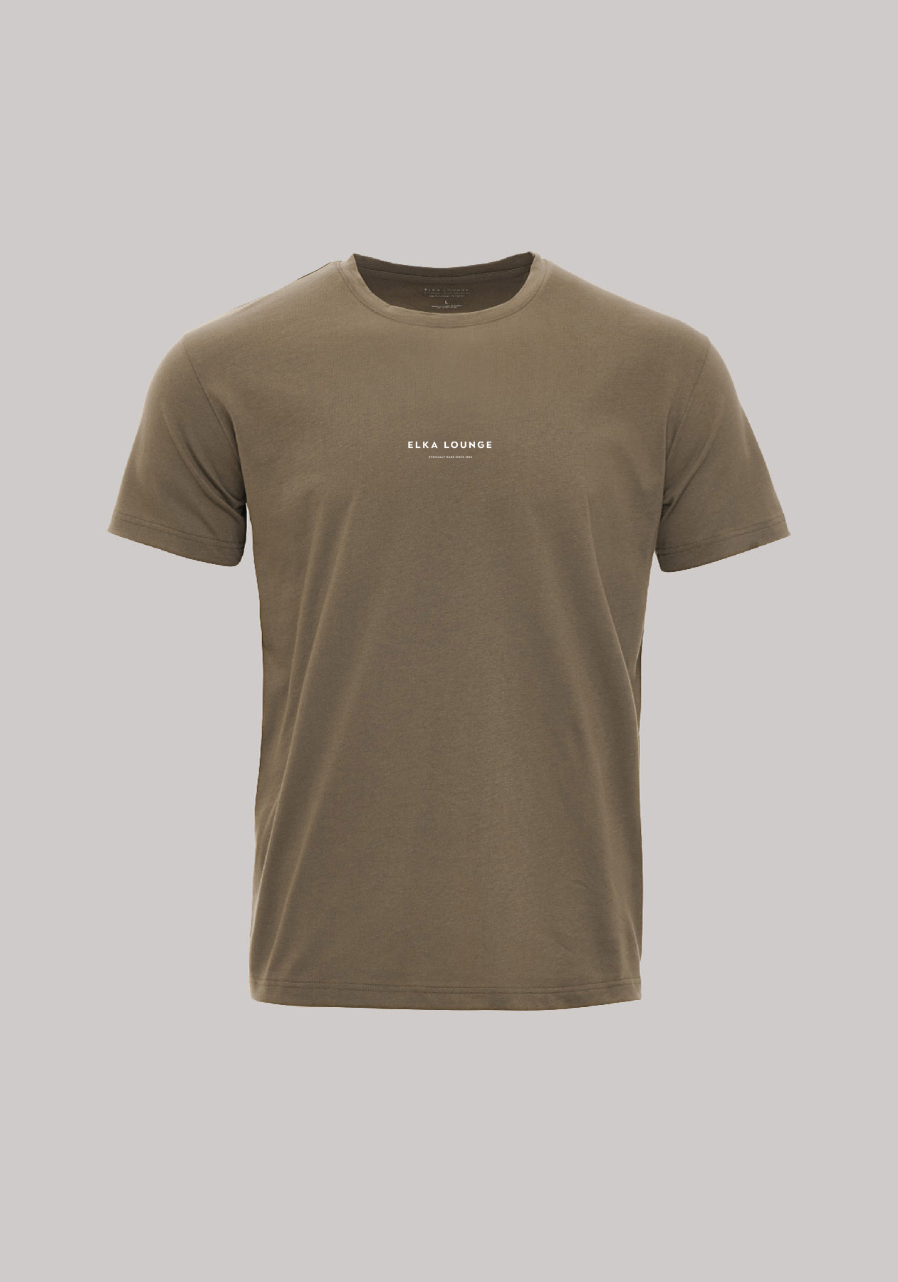 Men T-shirt Burnt olive regular Ethically made