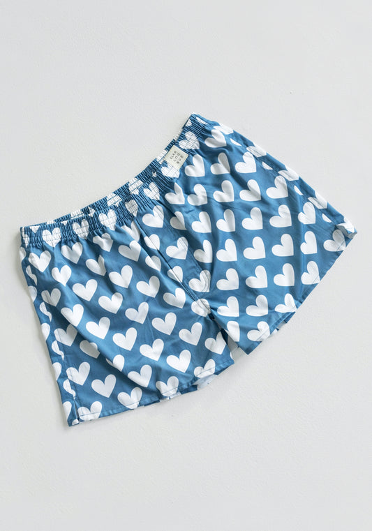 Men's shorts Blue with hearts