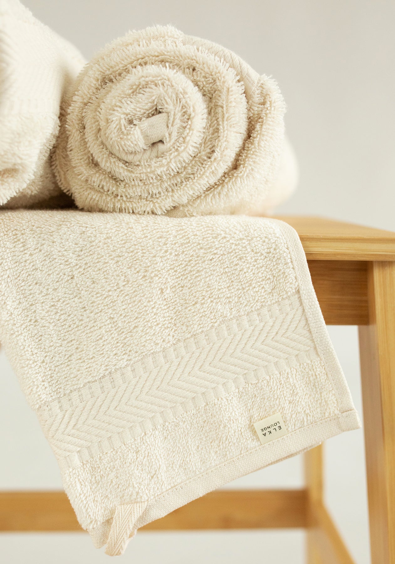 Deco & Home Guests towel organic cotton Natural white