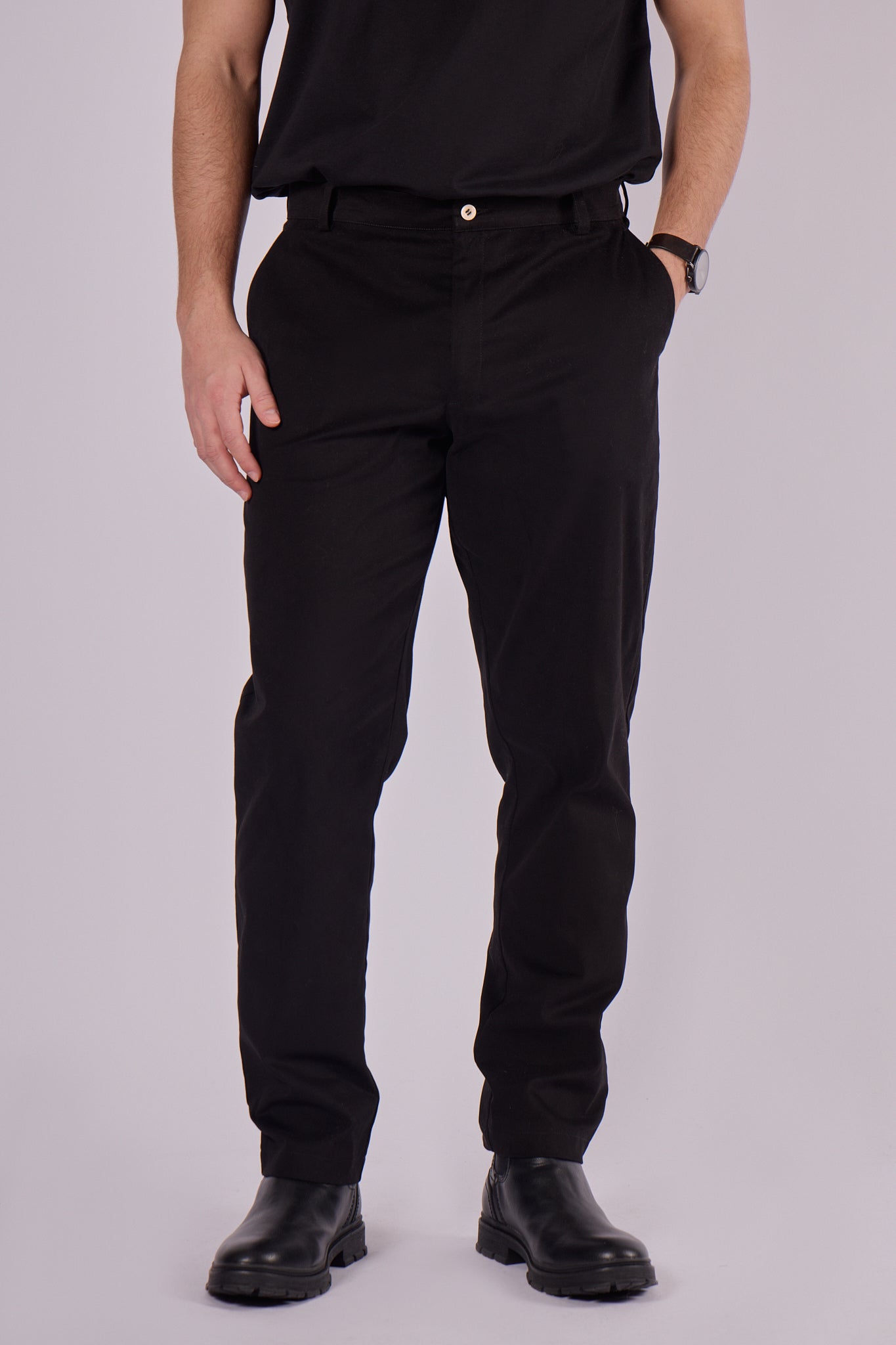 Men’s cotton chino trousers - regular fit