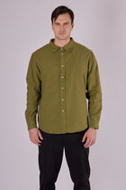Men's flannel shirt with collar - regular fit