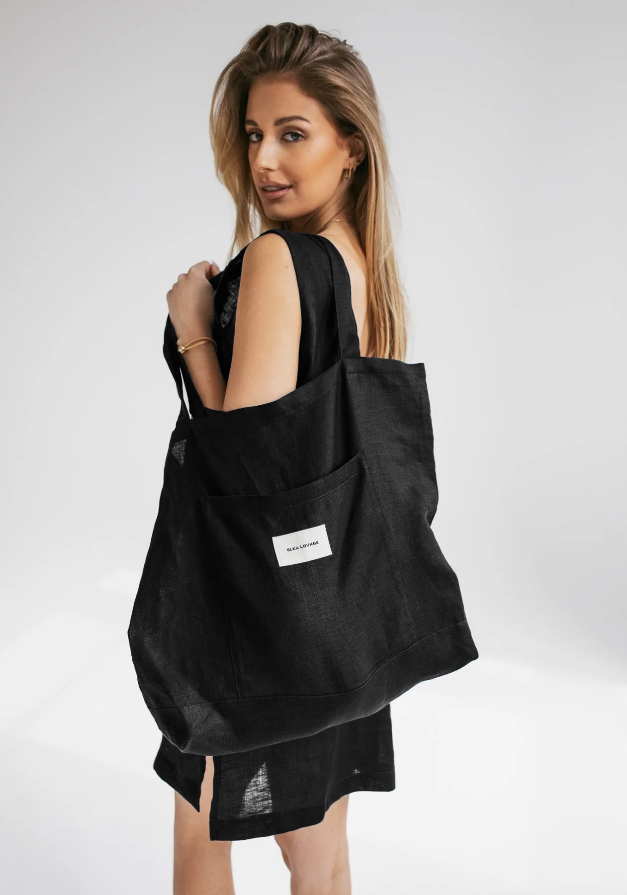 Linen bag Black