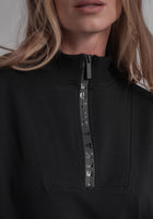 Dámská mikina Zip-up z biobavlny s rozparky - loose fit
