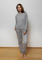 Dámská mikina bez kapuce z biobavlny brushed - regular