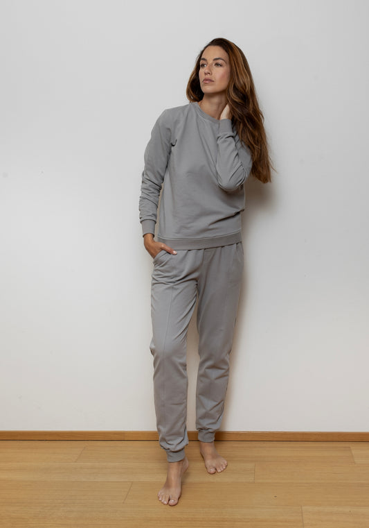 Dámská mikina bez kapuce z biobavlny Gray brushed - regular update