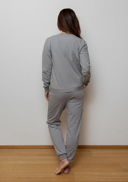 Dámská mikina bez kapuce z biobavlny Gray brushed - regular update