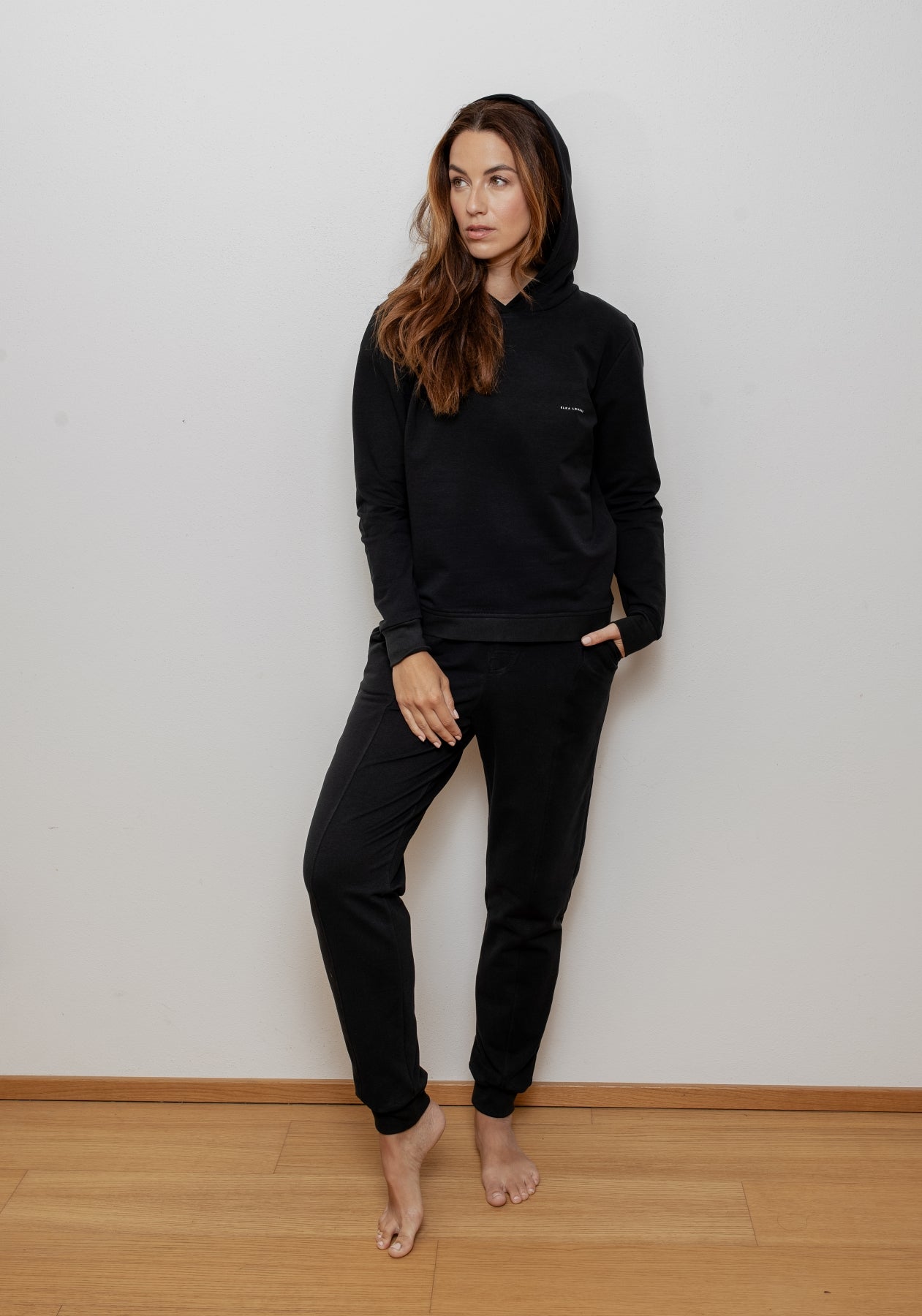 Women hoodie organic cotton brushed - regular