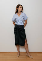 Women's linen wrap top - regular 