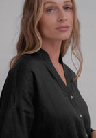 Women linen shirt - loose fit 