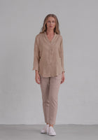 Women linen shirt - loose fit 