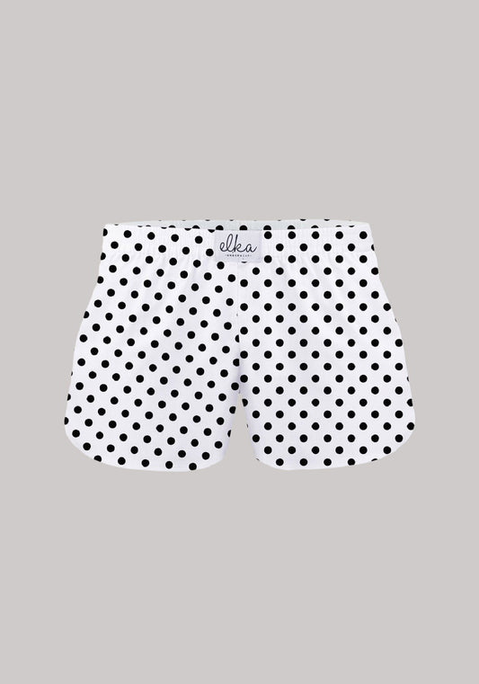 Kids Boxershorts White with polka dots