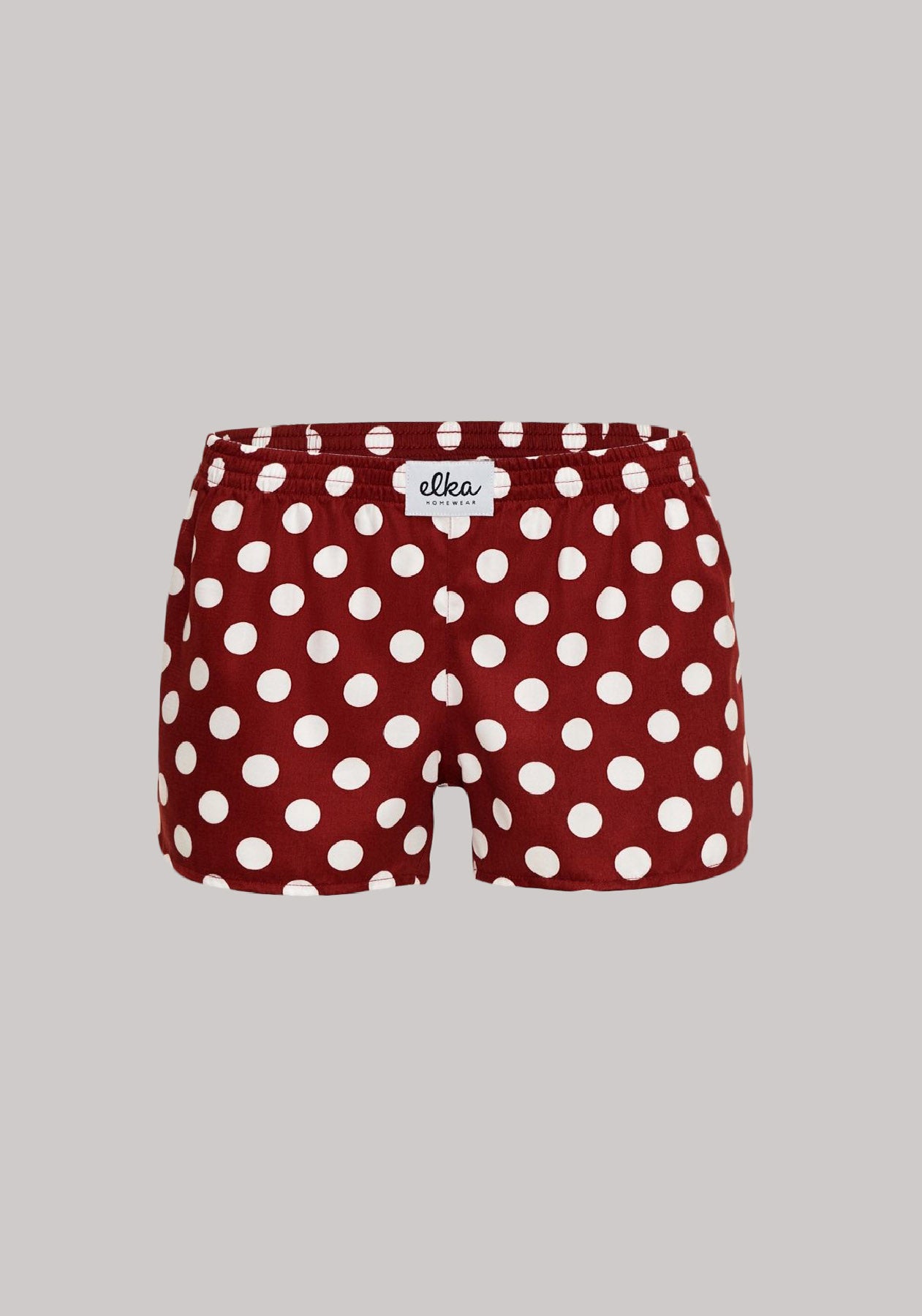 Kids Boxershorts Claret with polka dots