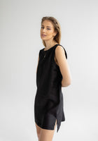 Women linen dress short - regular fit