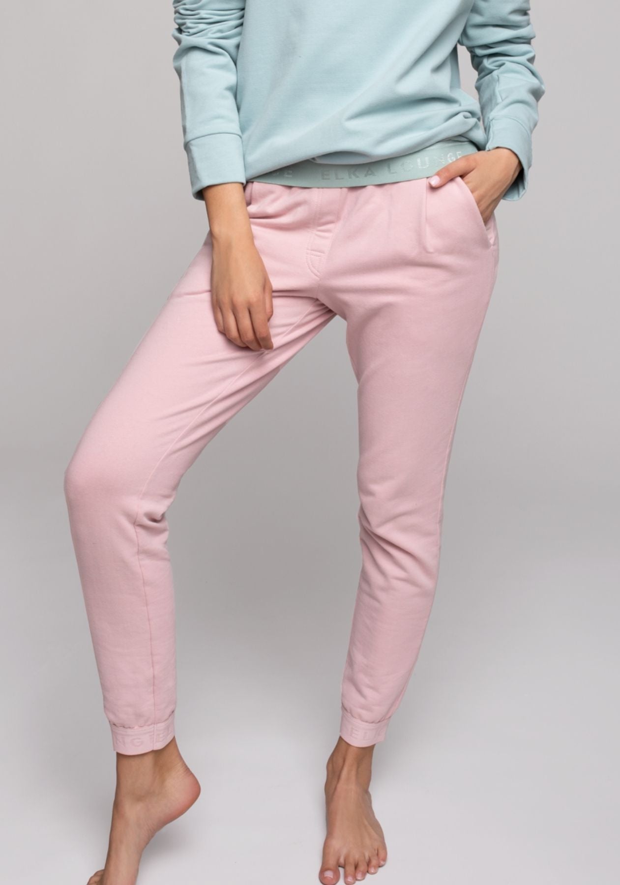 Women Spodnie dresowe bawełna organiczna Bailet slipper-Pink
