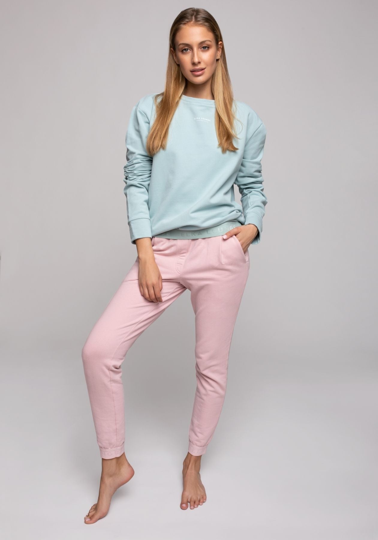 Women sweatpants organic cotton Bailet slipper-pink
