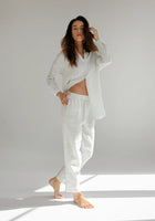 Women linen pants - regular fit