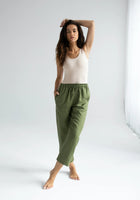 Women linen pants - regular fit