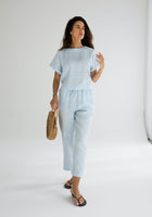 Women linen pants - regular fit