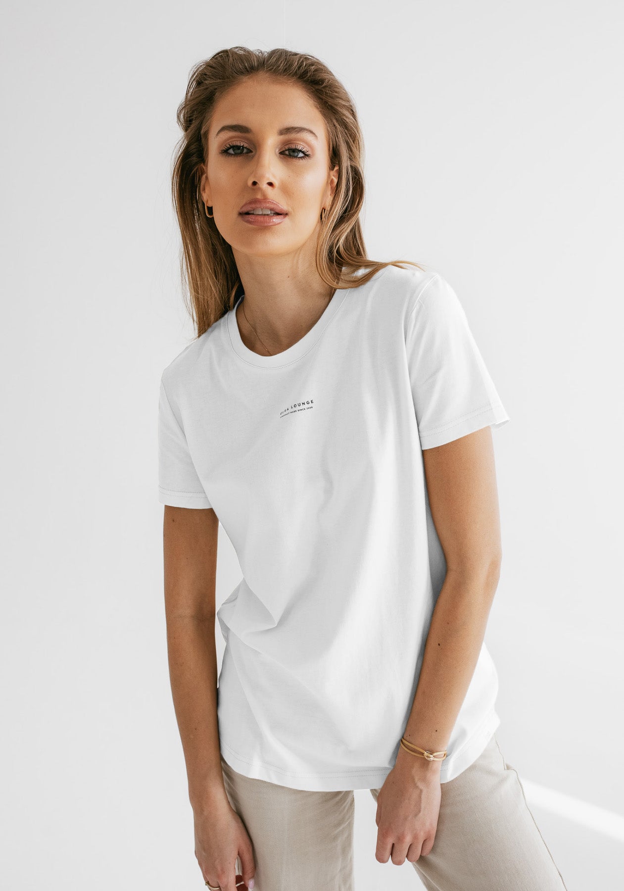 Dámske tričko z biobavlny Optical white - ethically made Minimalist - regular