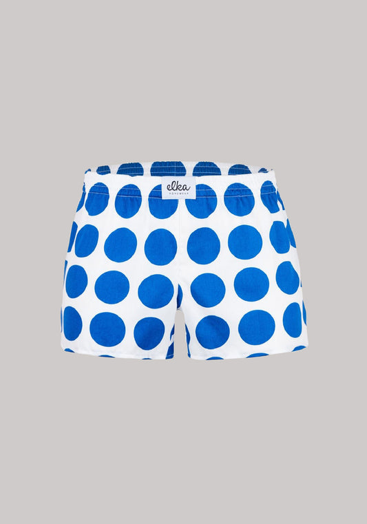 Dámske šortky-trenírky White with blue polka dots