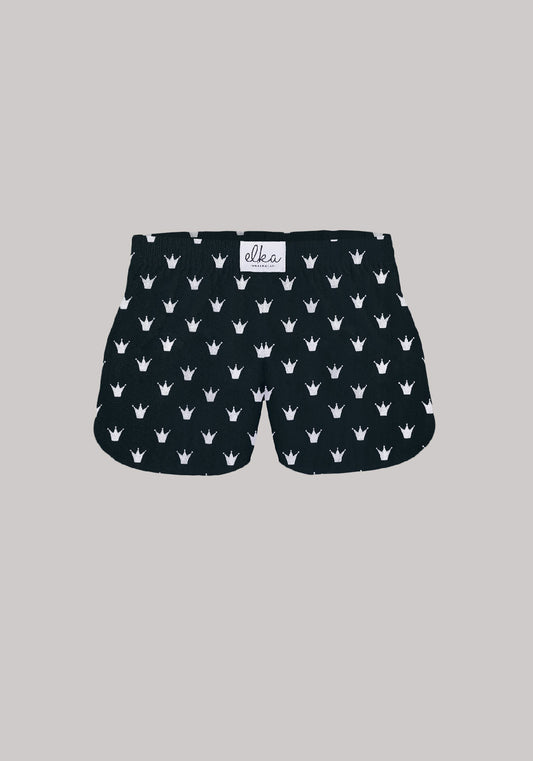 Kids Boxershorts Black with crowns