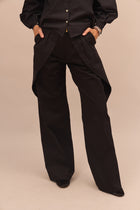 Dámské bavlněné chino wide kalhoty - regular fit