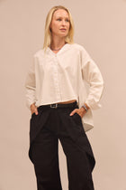Dámská biobavlněná košile se sklady - oversized