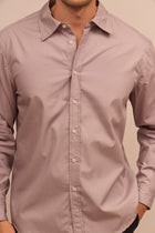Men's organic cotton shirt with collar - regular fit