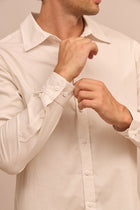 Men's organic cotton shirt with collar - regular fit