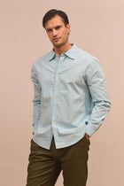 Men's organic cotton shirt with collar - regular fit